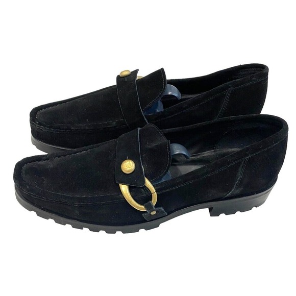 Bally - Men's black suede Loafers ABASA with metal hardware - Picture 1 of 6